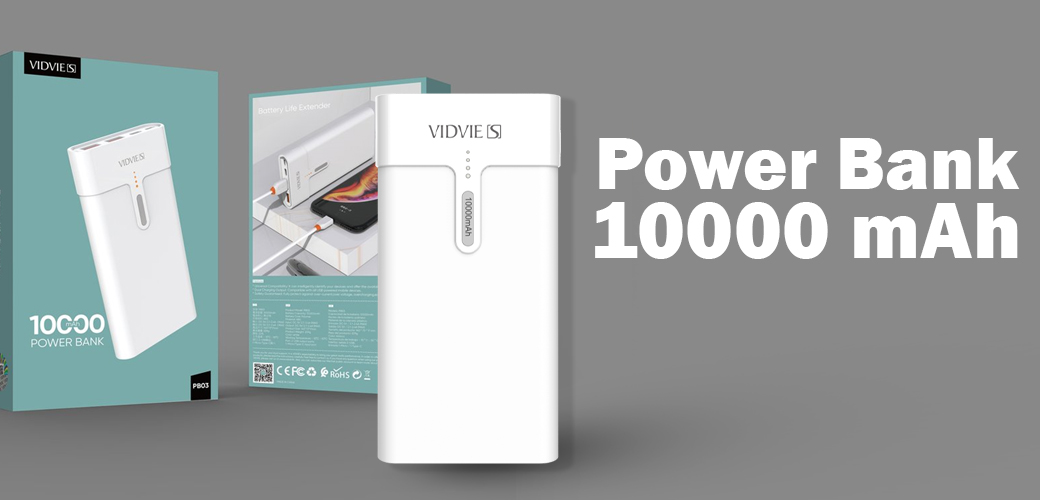 POWER BANK VIDVIE PB03 10.000 Mah